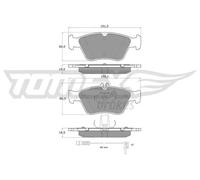 Bremsbeläge Vorderachse TX 11-471 TOMEX Brakes für MERCEDES-BENZ C-KLASSE CLK