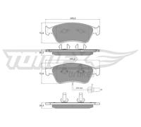 Bremsbeläge Vorderachse TX 15-10 TOMEX Brakes für AUDI VW
