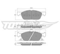 Bremsbeläge Vorderachse TX 18-39 TOMEX Brakes für FORD FORD USA