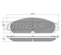 Bremsbelagsatz, Scheibenbremse TOMEX Brakes TX 19-20