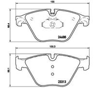 BREMBO Bremsbeläge Vorne (P 06 074) für BMW 6 5 | Scheibenbremsbelagsatz,