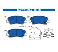 ATE 13.0460-5548.2 Bremsbelagsatz für KIA HYUNDAI RIO i20 i20 ACTIVE ACCENT UB