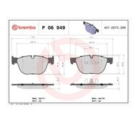 Bremsbelagsatz BREMBO P 06 049