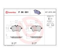 Bremsbelagsatz BREMBO P 06 051, Vorne