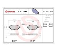 Bremsbelagsatz BREMBO P 23 085, Vorne