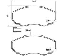 Bremsbelagsatz BREMBO P 23 091, Vorne