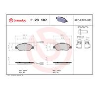 Bremsbelagsatz BREMBO P 23 107