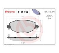 Bremsbelagsatz BREMBO P 24 060, Vorne