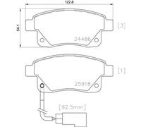 Bremsbelagsatz BREMBO P 24 066, Hinten