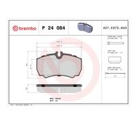 Bremsbelagsatz BREMBO P 24 084