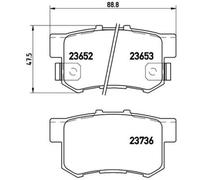 Bremsbelagsatz BREMBO P 28 039, Hinten