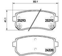 BREMBO Bremsbelagsatz, Scheibenbremse P 30 051
