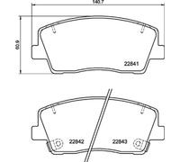 BREMBO BREMSBELÄGE, RICHTUNGSGEBUNDEN Bremsbelagsatz, Scheibenbremse vorne rechts links mit Zubehör für KIA P 30 108