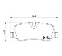 Bremsbelagsatz BREMBO P 44 013, Hinten