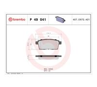 Bremsbelagsatz BREMBO P 49 041