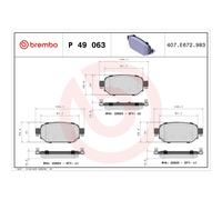 Bremsbelagsatz BREMBO P 49 063