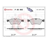 Brembo | Bremsbelagsatz, Scheibenbremse | P 50 063