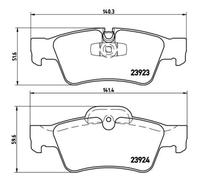 Bremsbelagsatz BREMBO P 50 064, Hinten