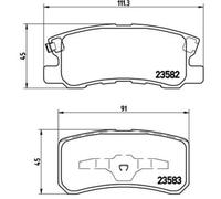 Brembo P 54 031 Bremsbelagsatz, Scheibenbremse - (4-teilig)