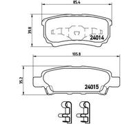 BREMBO Bremsbeläge Hinten für DODGE AVENGER CALIBER CHRYSLER SEBRING