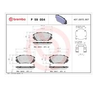 Bremsbelagsatz Scheibenbremse Brembo P59054 Prime Line für Gmc Opel Saab Buick