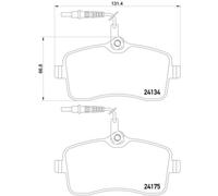 Bremsbelagsatz BREMBO P 61 109, Vorne