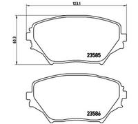 Brembo Bremsbelagsatz P 83 055 – Scheibenbremse Vorderachse – 4-teilig