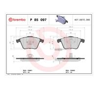Bremsbelagsatz BREMBO P 85 097