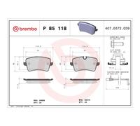Bremsbelagsatz BREMBO P 85 118