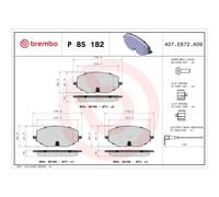 Bremsbelagsatz BREMBO P 85 182X
