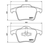 Bremsbelagsatz BREMBO P 86 019, Hinten