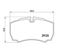 Bremsbelagsatz BREMBO P A6 023, Hinten