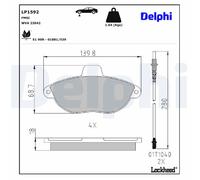 Bremsbelagsatz DELPHI LP1592, Vorne