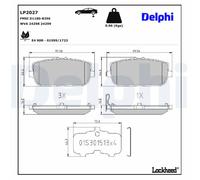 Bremsbelagsatz DELPHI LP2027, Hinten