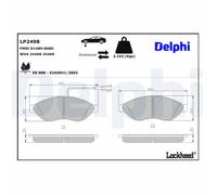 Bremsbelagsatz DELPHI LP2498, Vorne