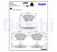 Bremsbelagsatz DELPHI LP3517, Vorne