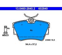Bremsbelagsatz, disc brake ATE 13.0460-2840.2 (1Set-1Stück)