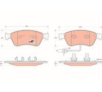 Bremsbelagsatz, disc brake TRW GDB1553