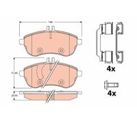 Bremsbelagsatz, disc brake TRW GDB2056