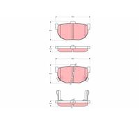 Bremsbelagsatz, disc brake TRW GDB3368
