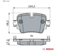 BREMSBELAGSATZ SCHEIBENBREMSE 0 986 494 753 FÜR JAGUAR F-TYPE/Convertible 2.0L