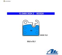 BREMSBELAGSATZ SCHEIBENBREMSE 13.0460-3024.2 FÜR BMW 2.5-3.2/E9 2500-3.3/E3