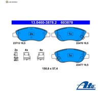 BREMSBELAGSATZ SCHEIBENBREMSE 13.0460-3878.2 FÜR FIAT TIPO/Hatchback 1.6L 4cyl