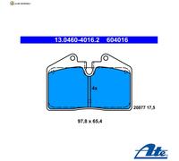 BREMSBELAGSATZ SCHEIBENBREMSE 13.0460-4016.2 FÜR PORSCHE 911/Speedster/Targa 944