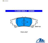 BREMSBELAGSATZ SCHEIBENBREMSE 13.0460-5666.2 FÜR LEXUS GSISIII 2GR-FSE 3.5L 6cyl