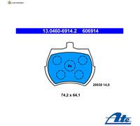 BREMSBELAGSATZ SCHEIBENBREMSE 13.0460-6914.2 FÜR AUSTIN MINI/II ROVER 1.3L 4cyl