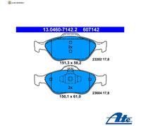 BREMSBELAGSATZ SCHEIBENBREMSE 13.0460-7142.2 FÜR TOYOTA YARIS/VITZ/Hatchback