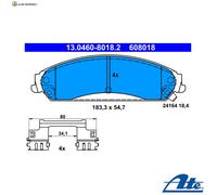 BREMSBELAGSATZ SCHEIBENBREMSE 13.0460-8018.2 FÜR CHRYSLER 300C LANCIA EZD 5.7L
