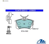 BREMSBELAGSATZ SCHEIBENBREMSE 13.0470-2623.2 FÜR CITROËN C3/III/Van/AIRCROSS