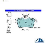 BREMSBELAGSATZ SCHEIBENBREMSE 13.0470-2761.2 FÜR CITROËN C4/II/Hatchback/Van